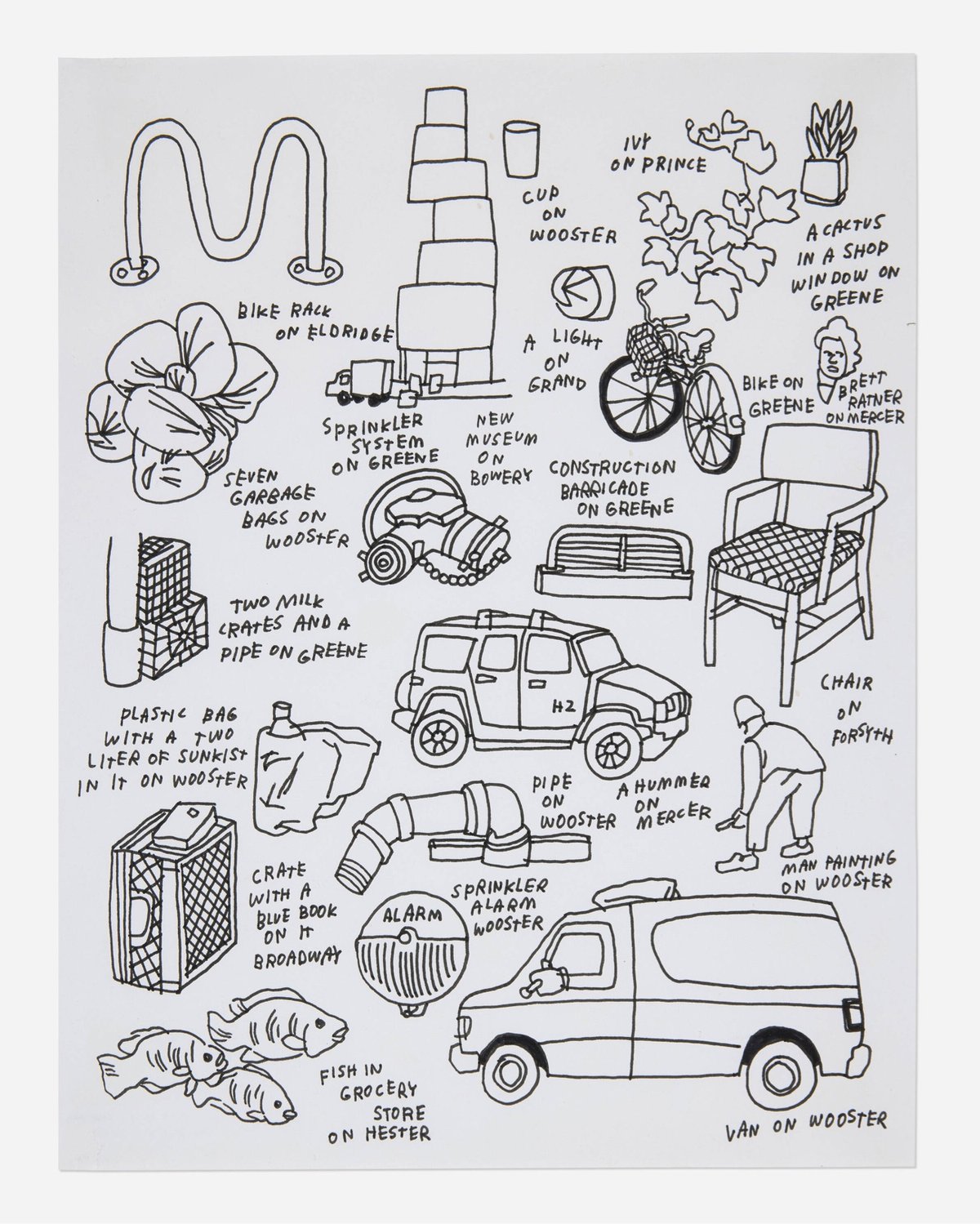 drawings of some things found on the streets of NYC