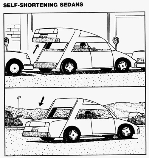 Self Shortening Car