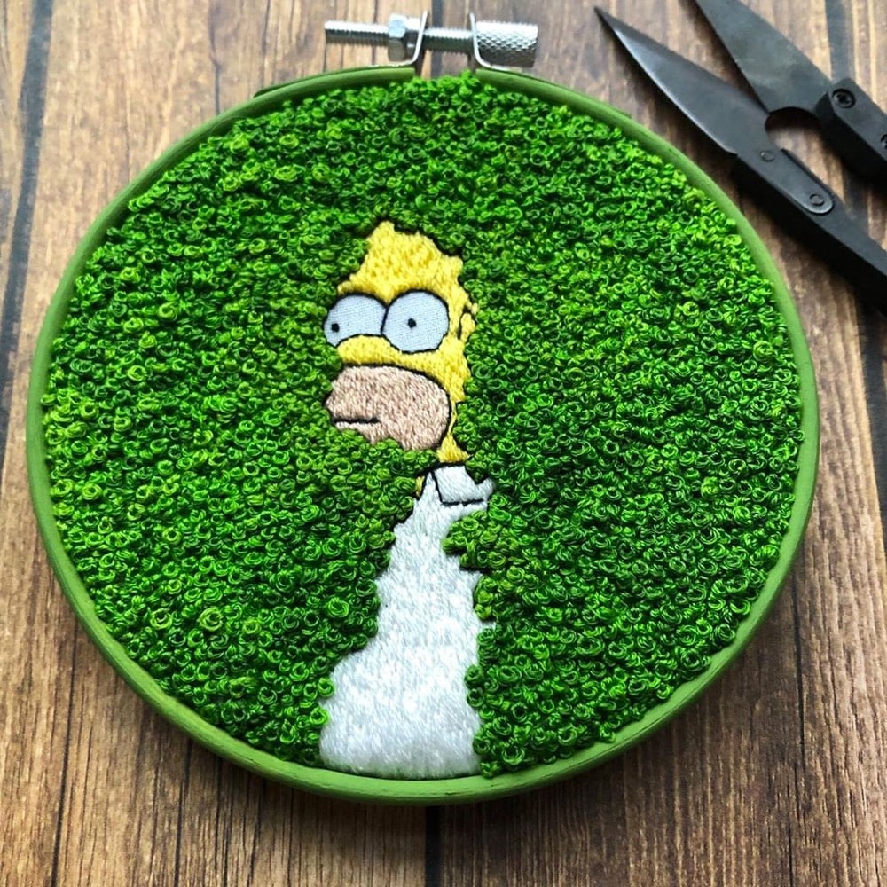 Homer Bushes Embroidery