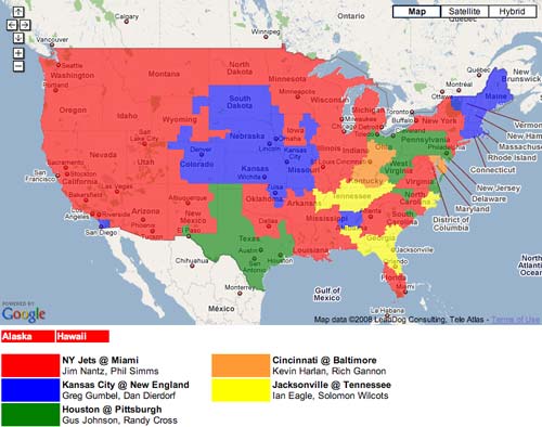 NFL TV Maps