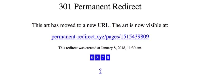 Permanent Redirect Art
