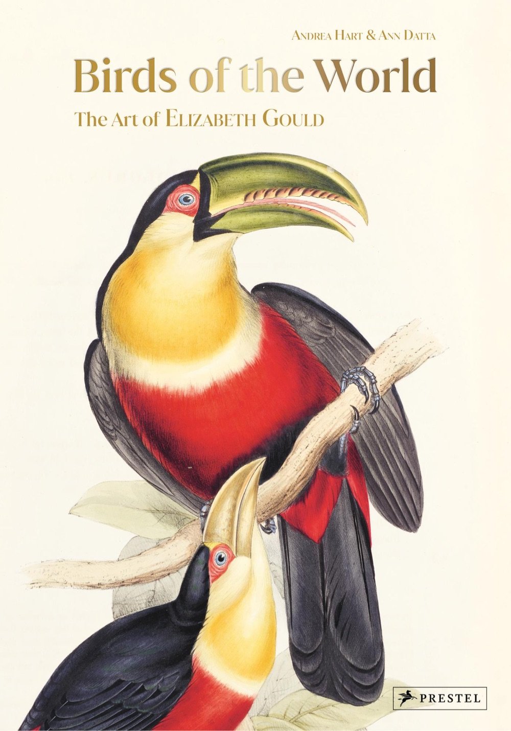 cover of a book called Birds of the World: The Art of Elizabeth Gould with an illustration of a pair of toucans