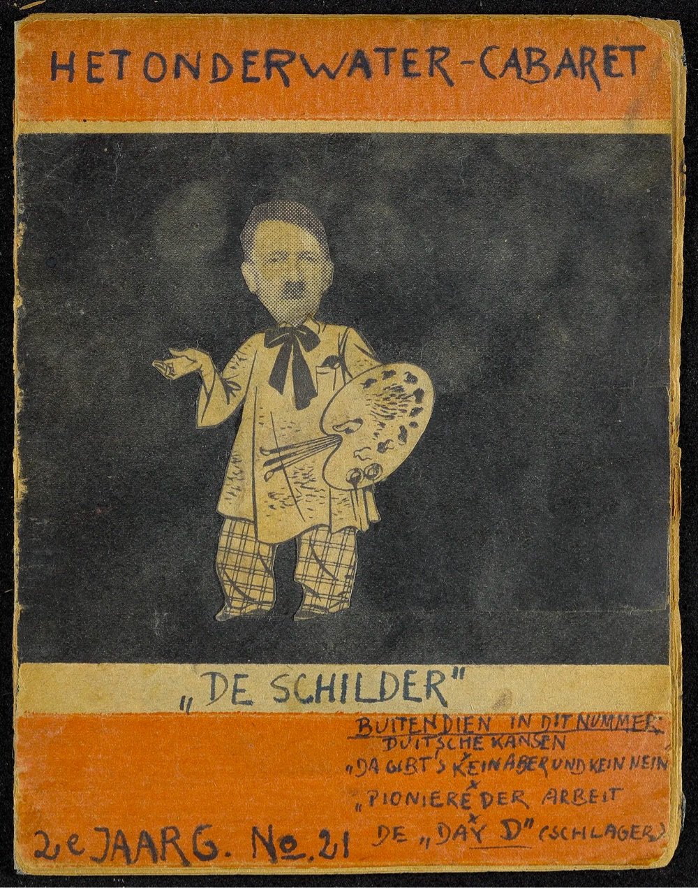 cover of a zine made in occupied Netherlands by a German Jew in hiding