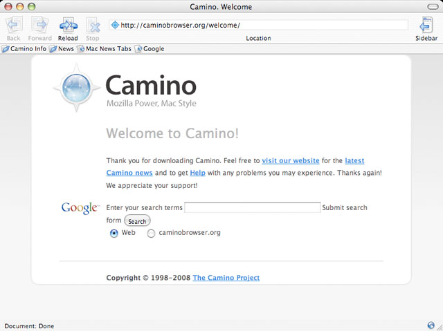 Camino for OS X