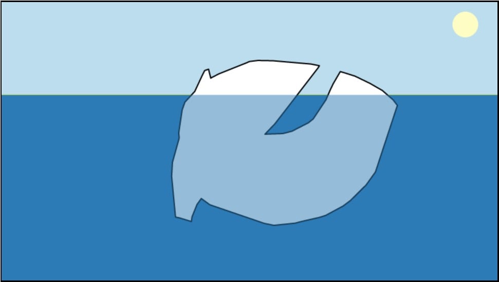 drawing of an iceberg