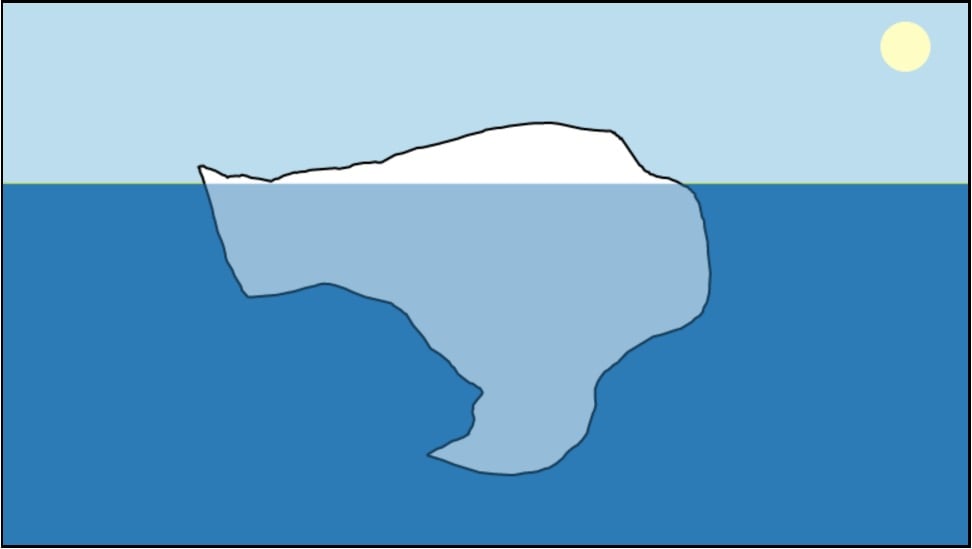 drawing of an iceberg
