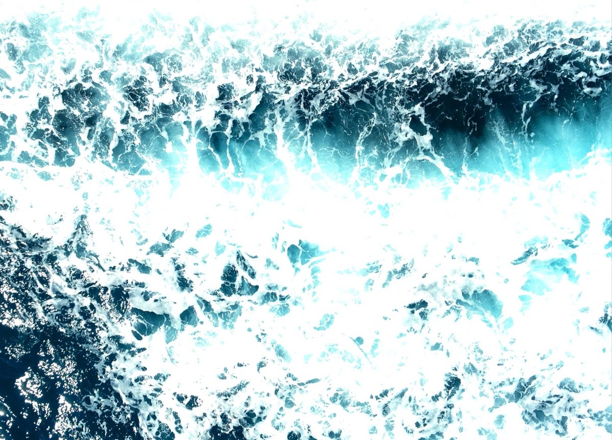 waves created in the wake of a ferry boat