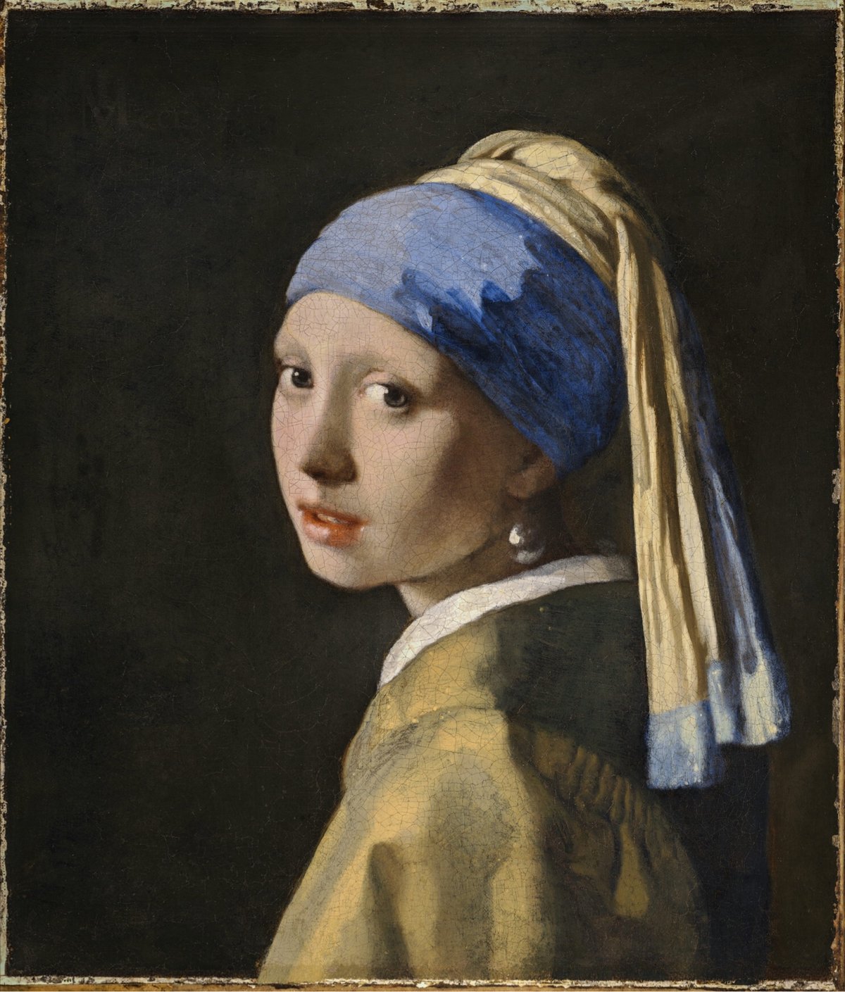 full view of the Girl with a Pearl Earring painting