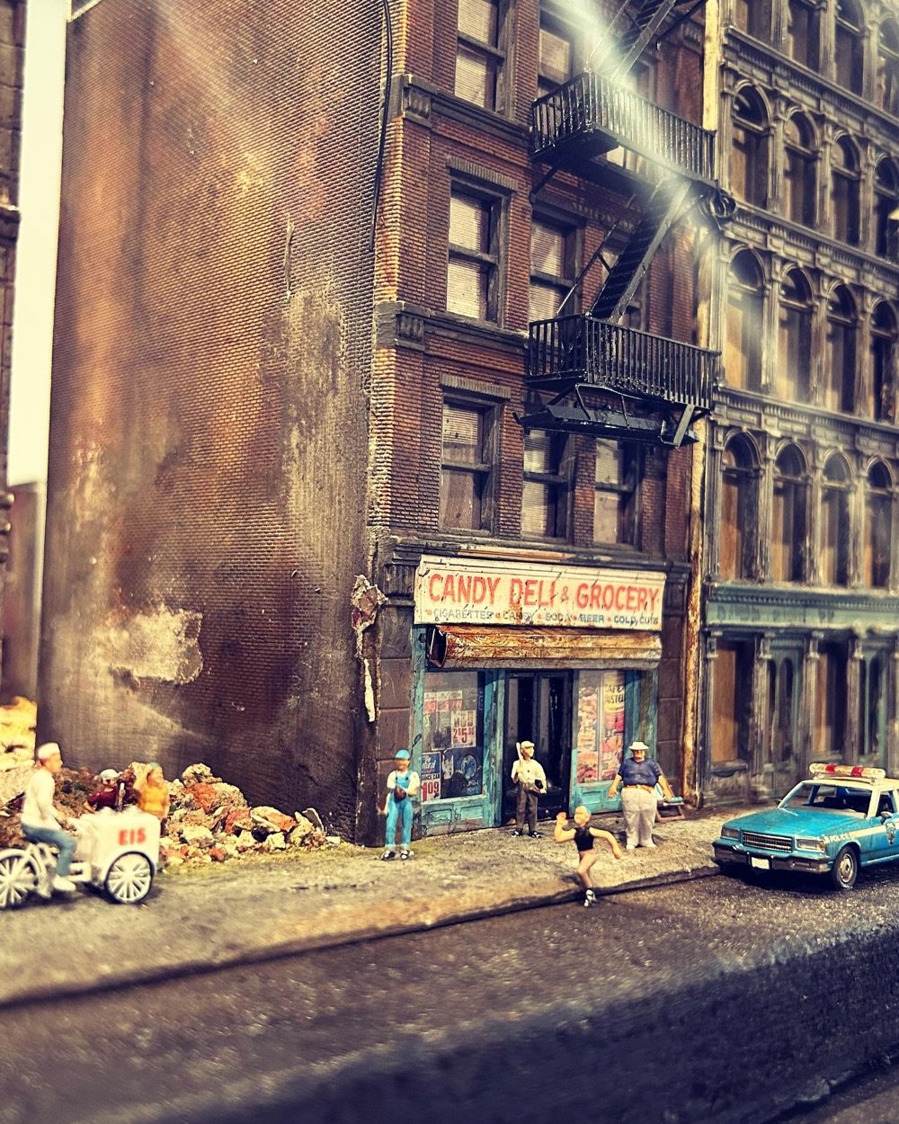 miniature NYC street scene