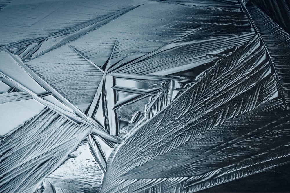closeup shot of ice crystals