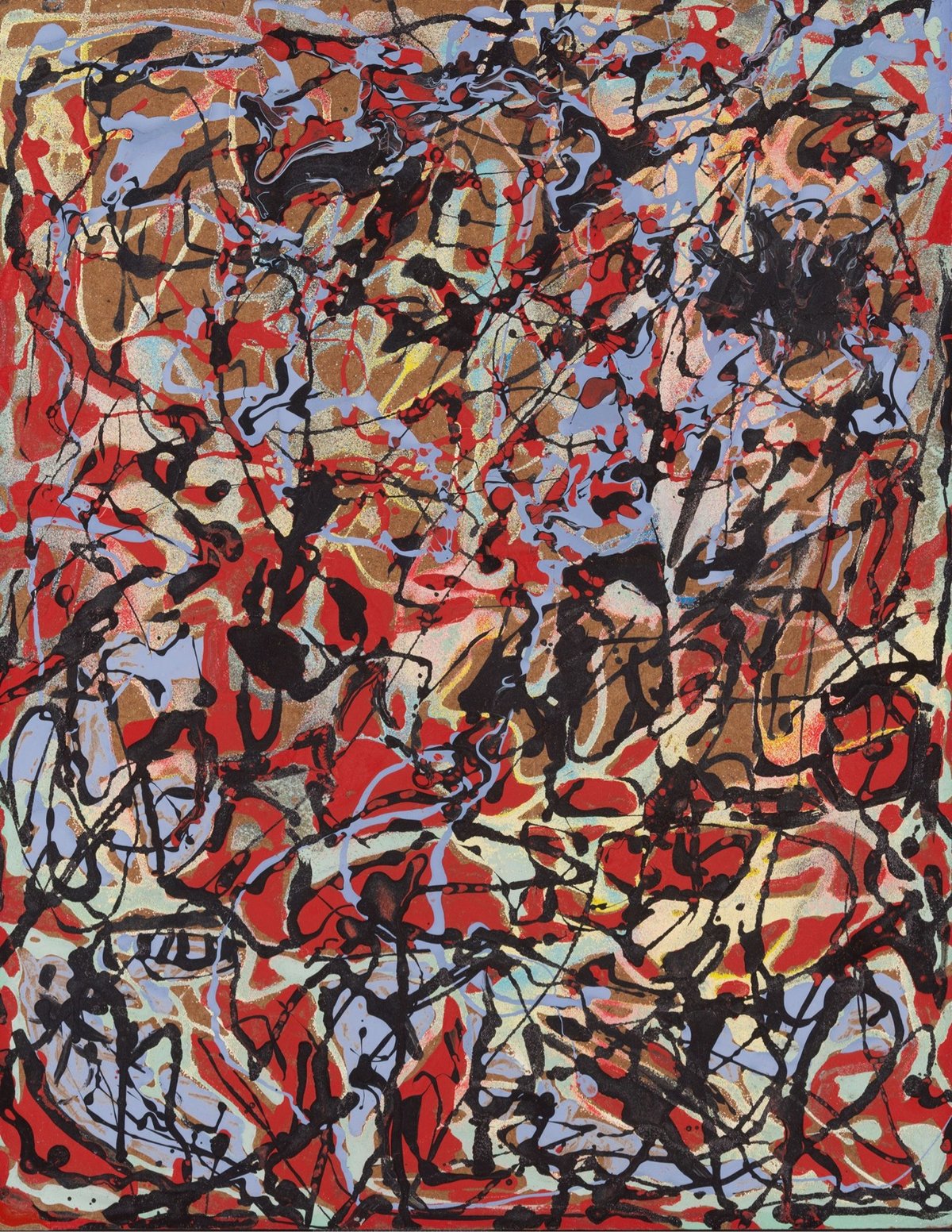 een wervelend abstract schilderij