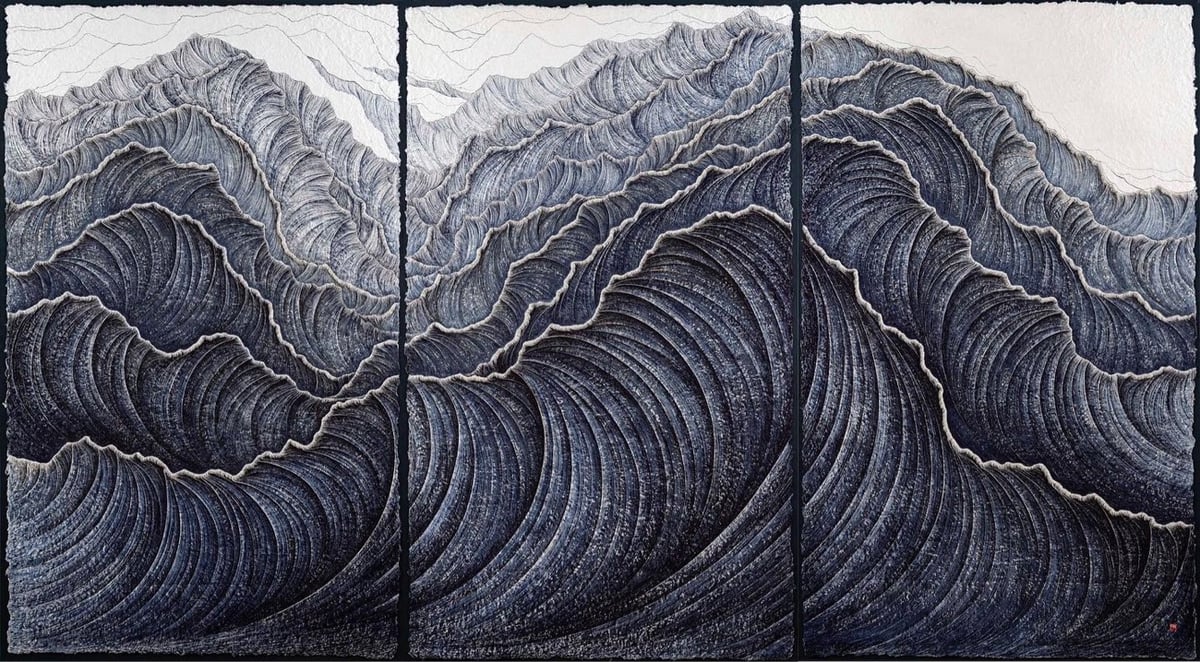 bergachtige landschapstekening