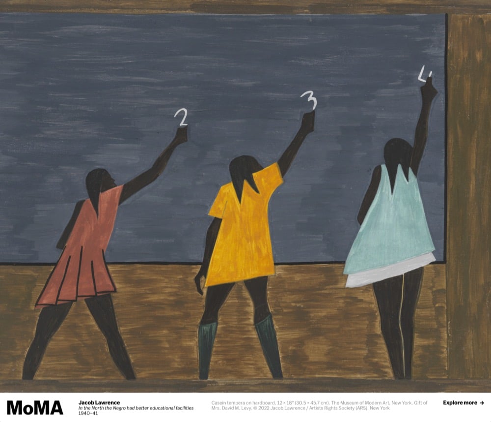 screengrab of an artwork by Jacob Lawrence