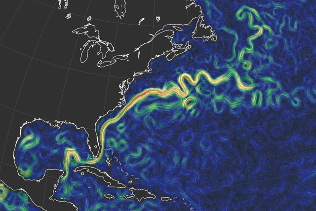 Ocean currents map