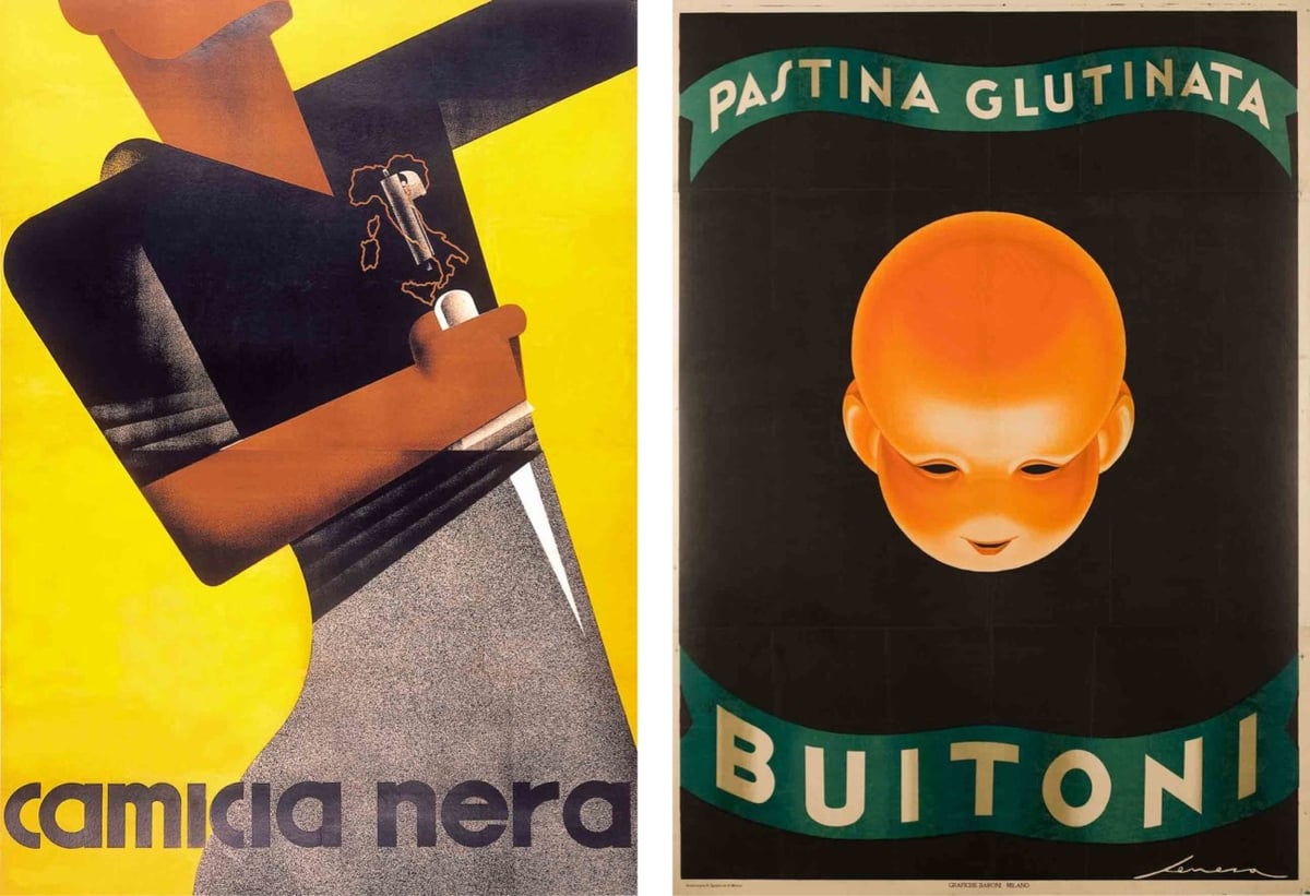 a pair of early 20th century Italian posters