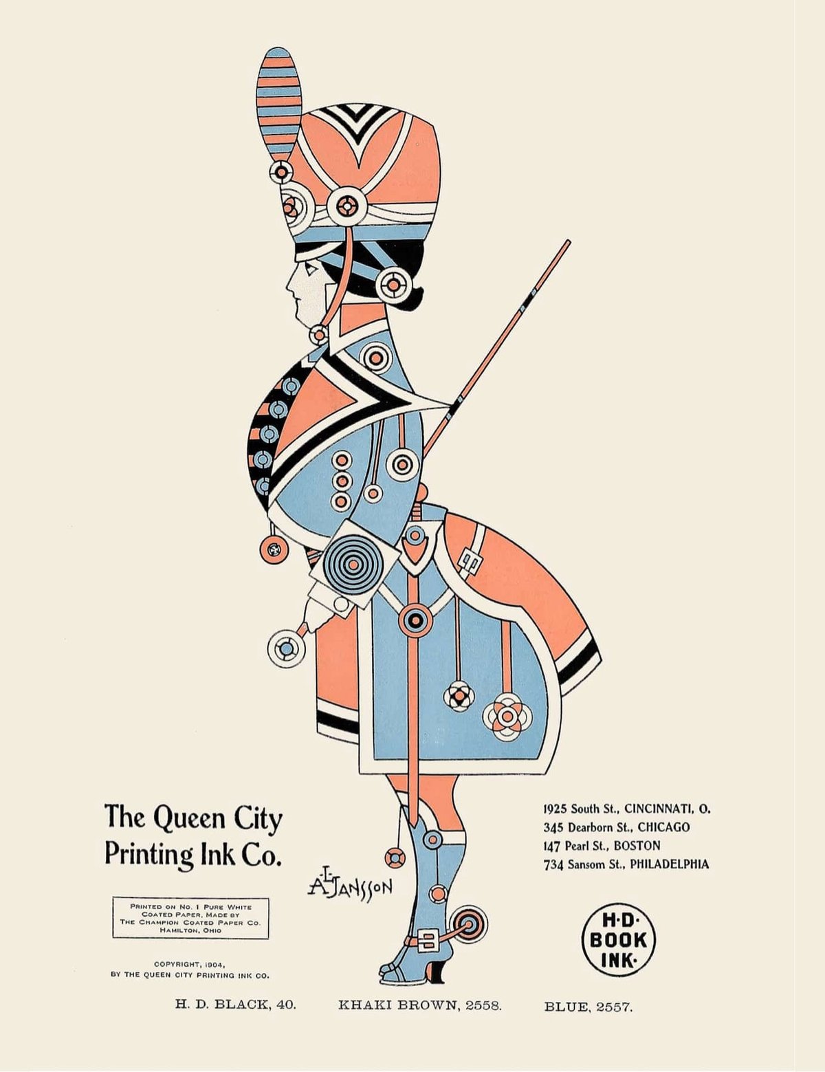 由 Augustus Jansson 绘制的 Queen City Ink 广告