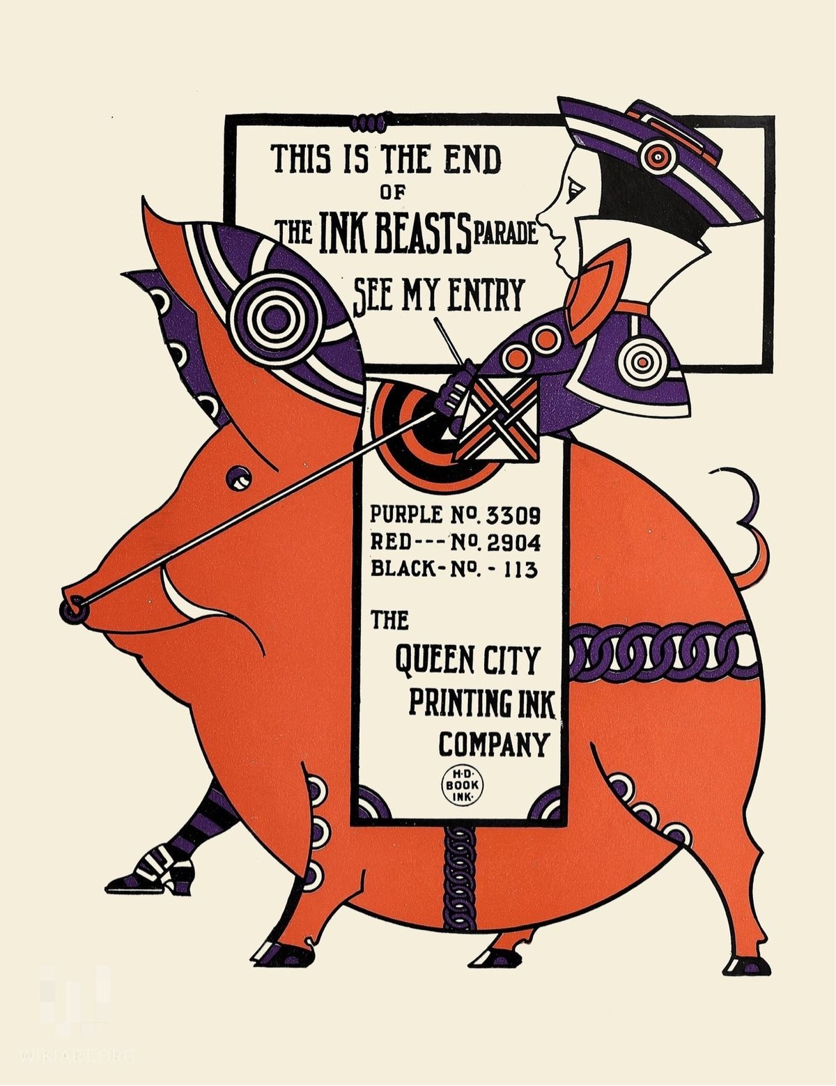 由 Augustus Jansson 绘制的 Queen City Ink 广告