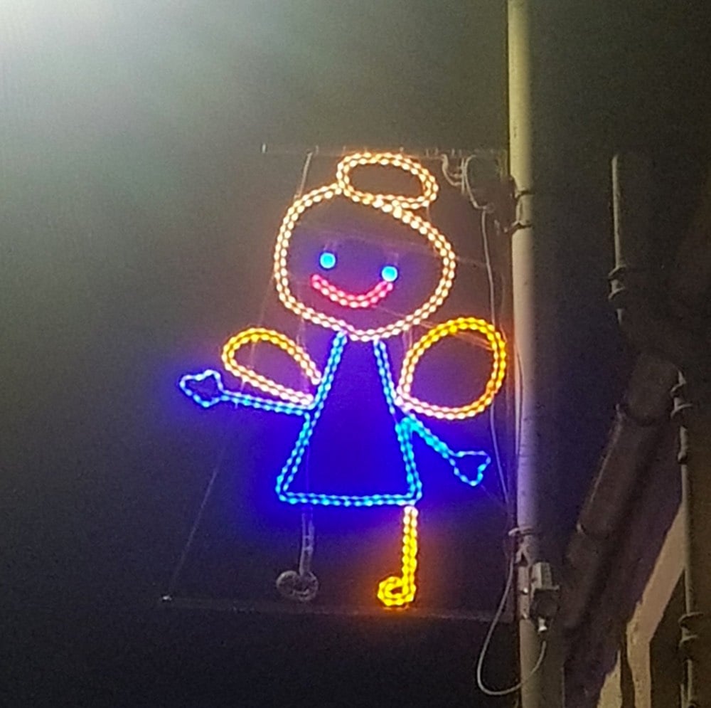 Christmas lights designed by kids