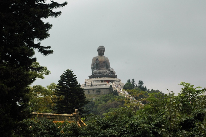 Buddha and monastery