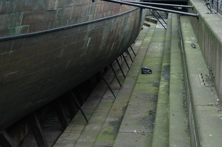 The Cutty Sark, dry docked