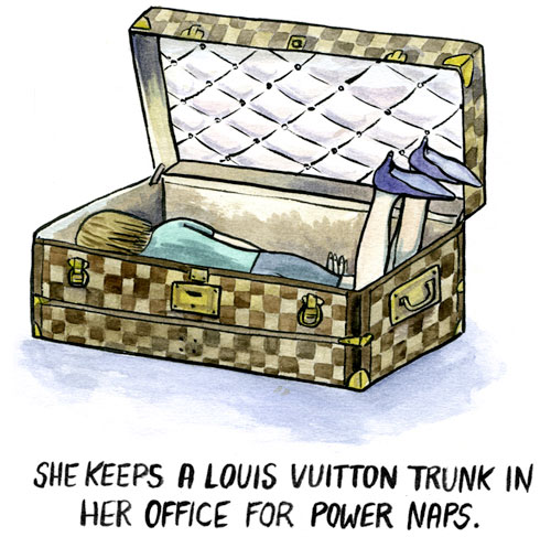 Anna Wintour's sleeping trunk
