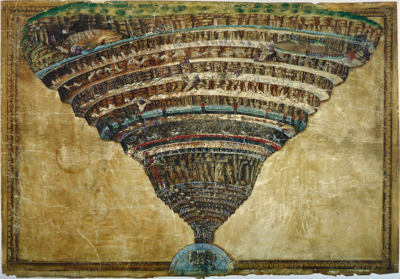 The Map of Hell by Sandro Botticelli.