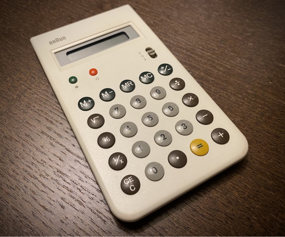 a vintage Braun calculator