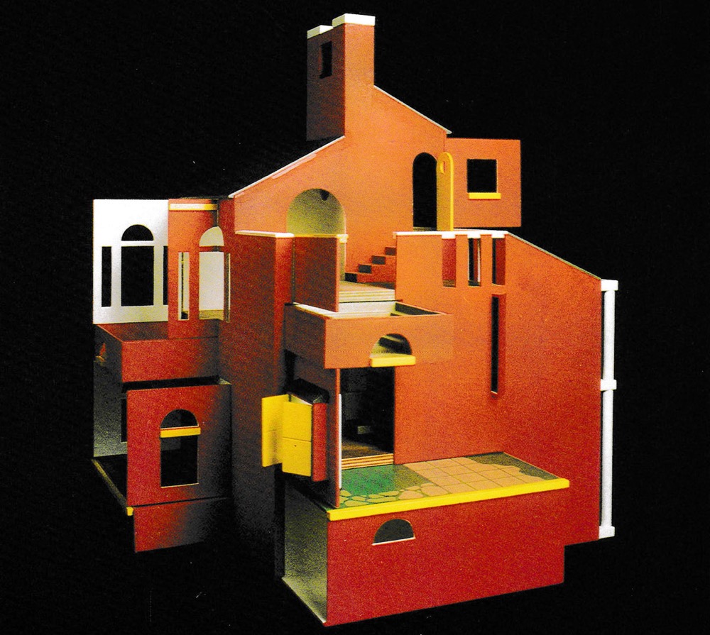 a dollhouse designed by an architect for a 1983 Architectural Design Magazine contest