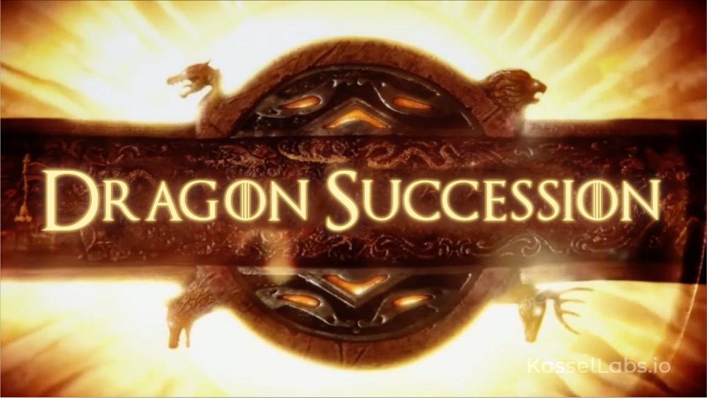 Title card for Game of Thrones but it's called 'Dragon Succession'