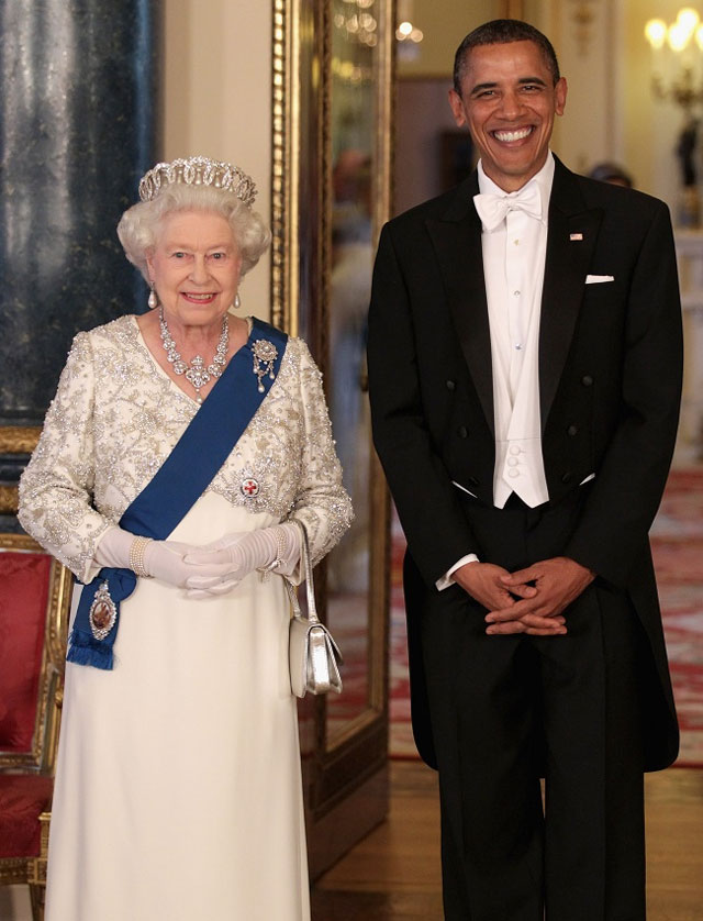 Elizabeth II with Obama