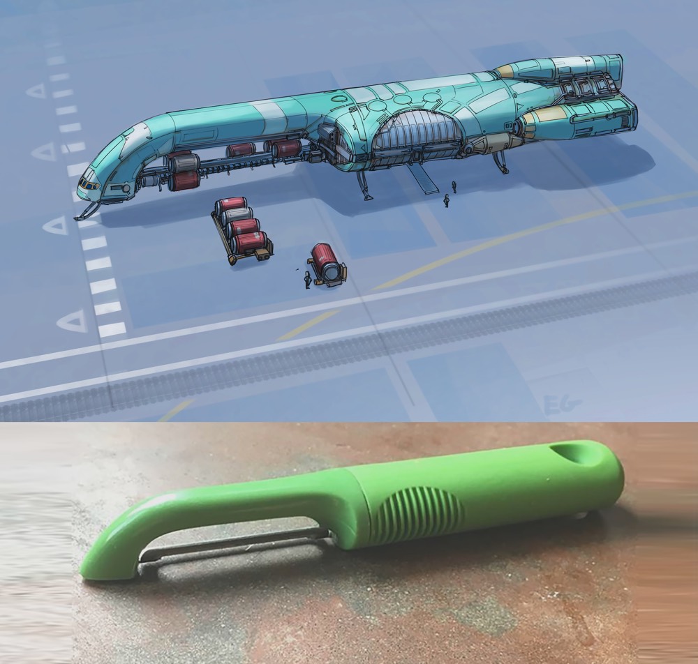 Sci-fi spaceship designs inspired by everyday objects