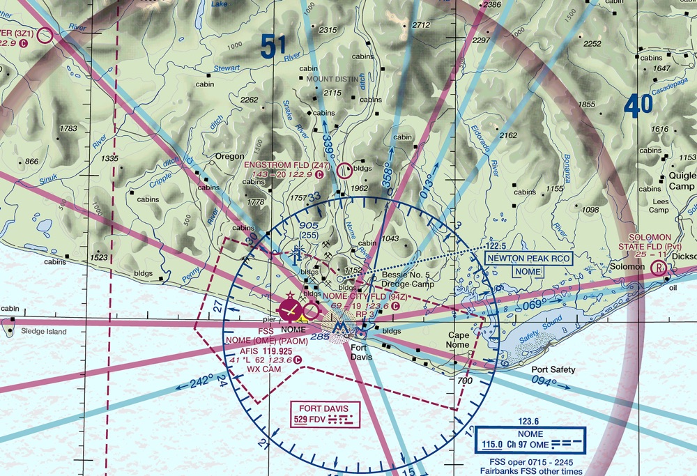 FAA map of an airport in Alaska