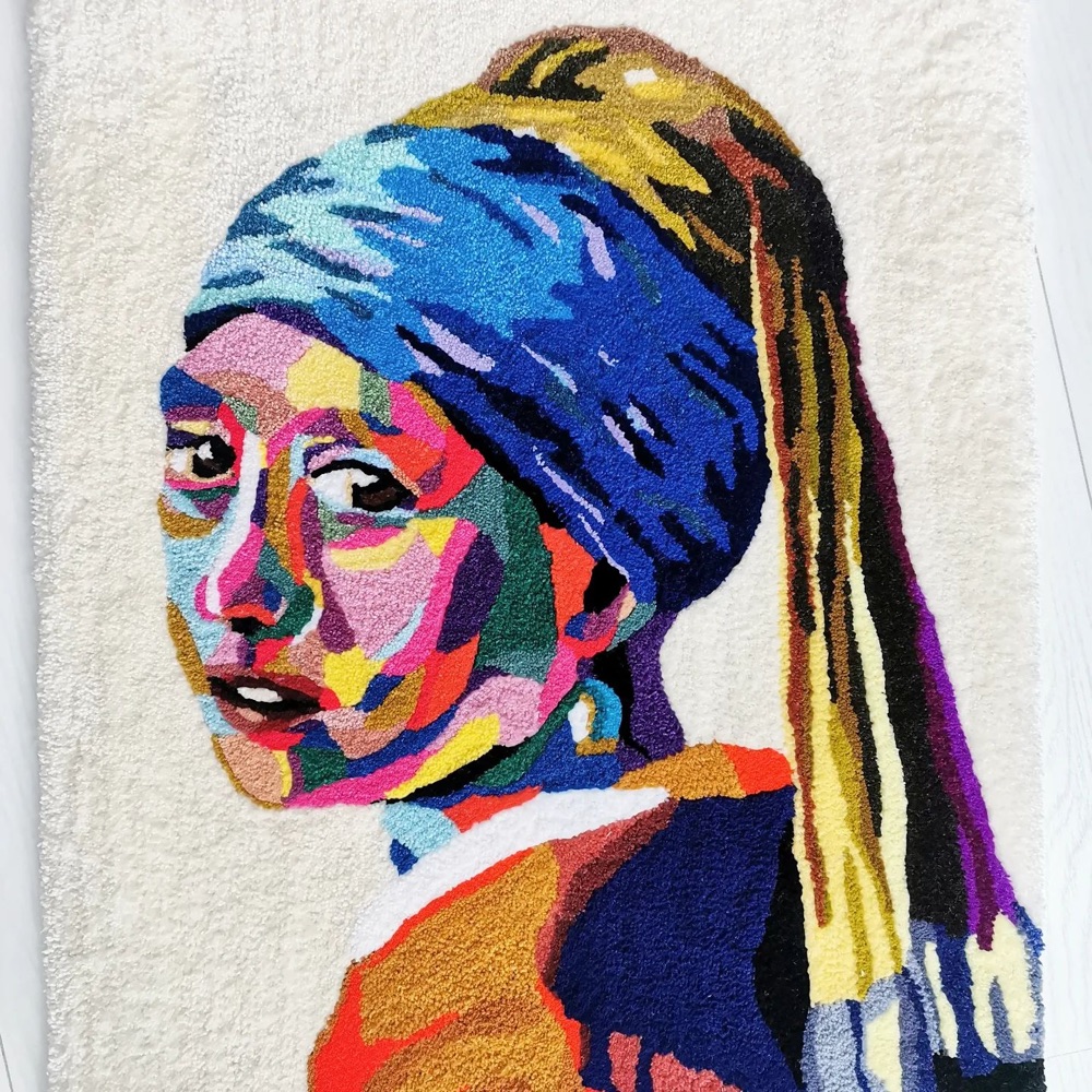 remix of Girl With a Pearl Earring in bright colors