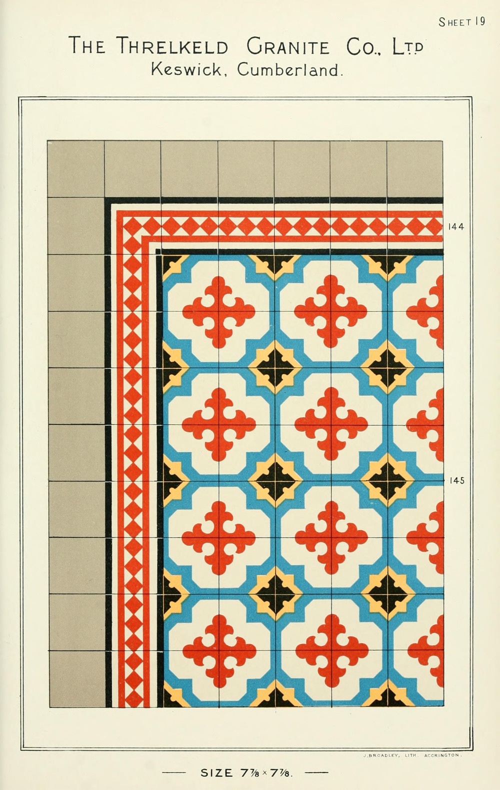 a sample pattern from a book of granite tiles patterns