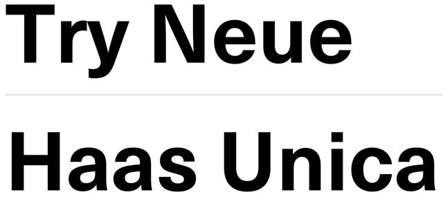 neue haas grotesk neue haas unica