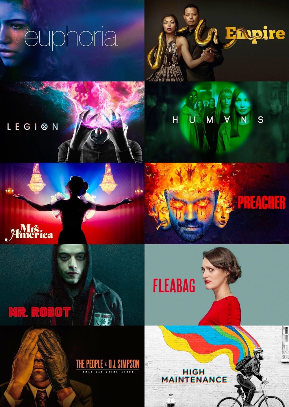 key art for several other TV shows