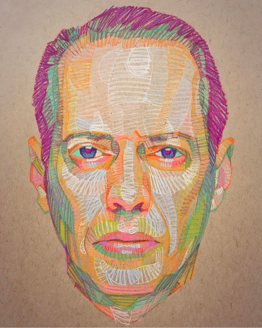 colorful portrait of Steve Buscemi