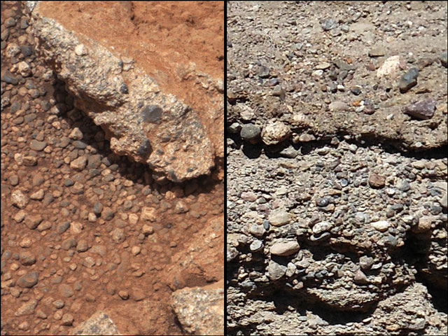 Mars Curiosity River Bed