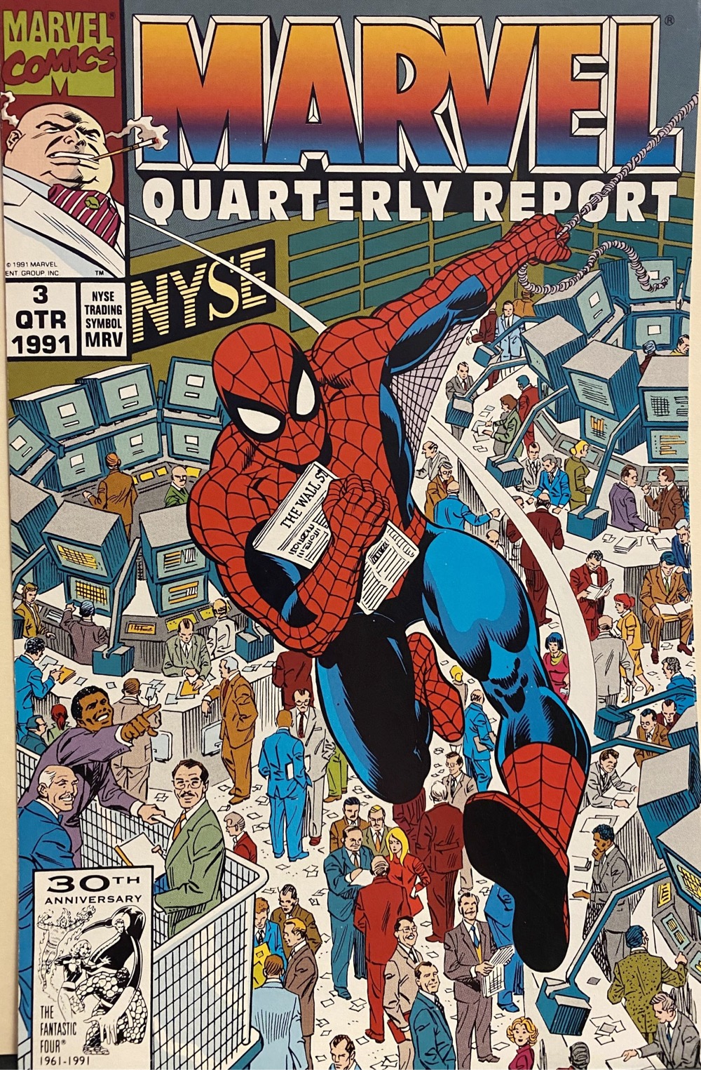 front cover of the Marvel Quarterly Report for the 3rd quarter of 1991