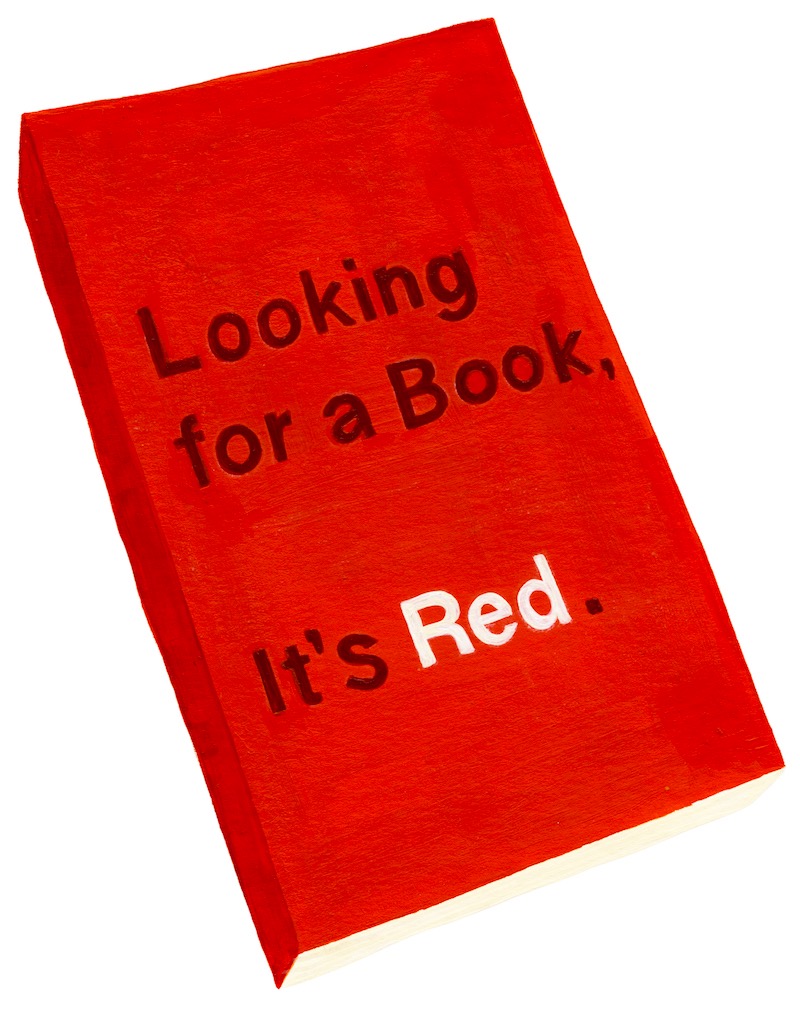 book with a cover that reads 'Looking for a Book, It's Red'