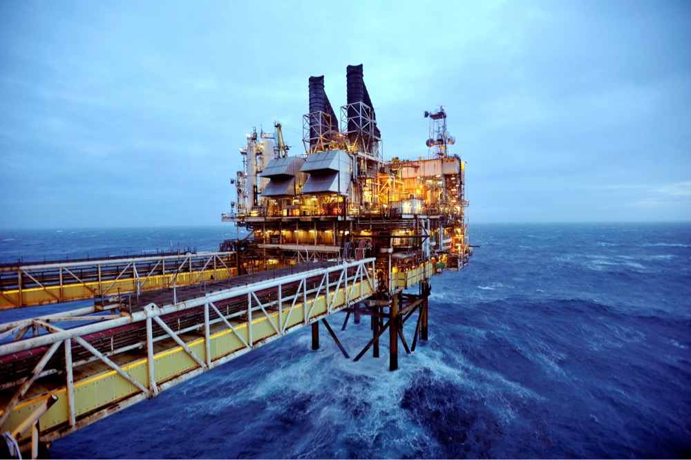 a Scottish oil rig in the North Sea