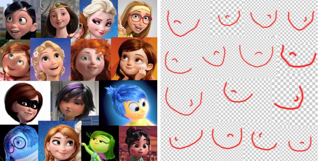Pixar Female Faces