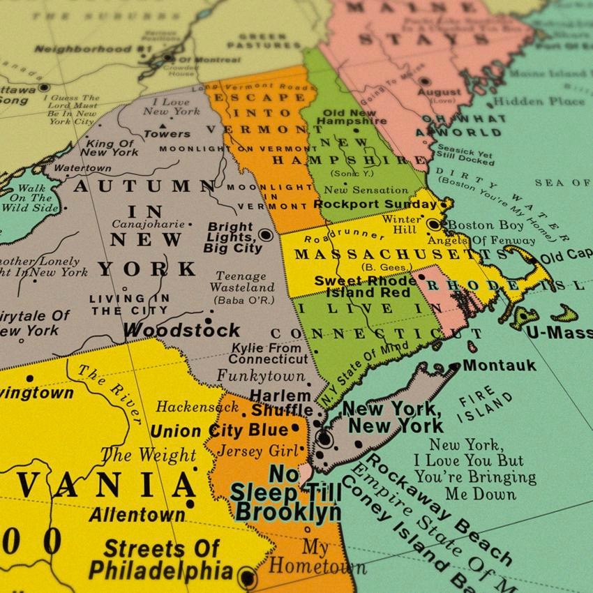 tone leder festspil A Song Map of the United States