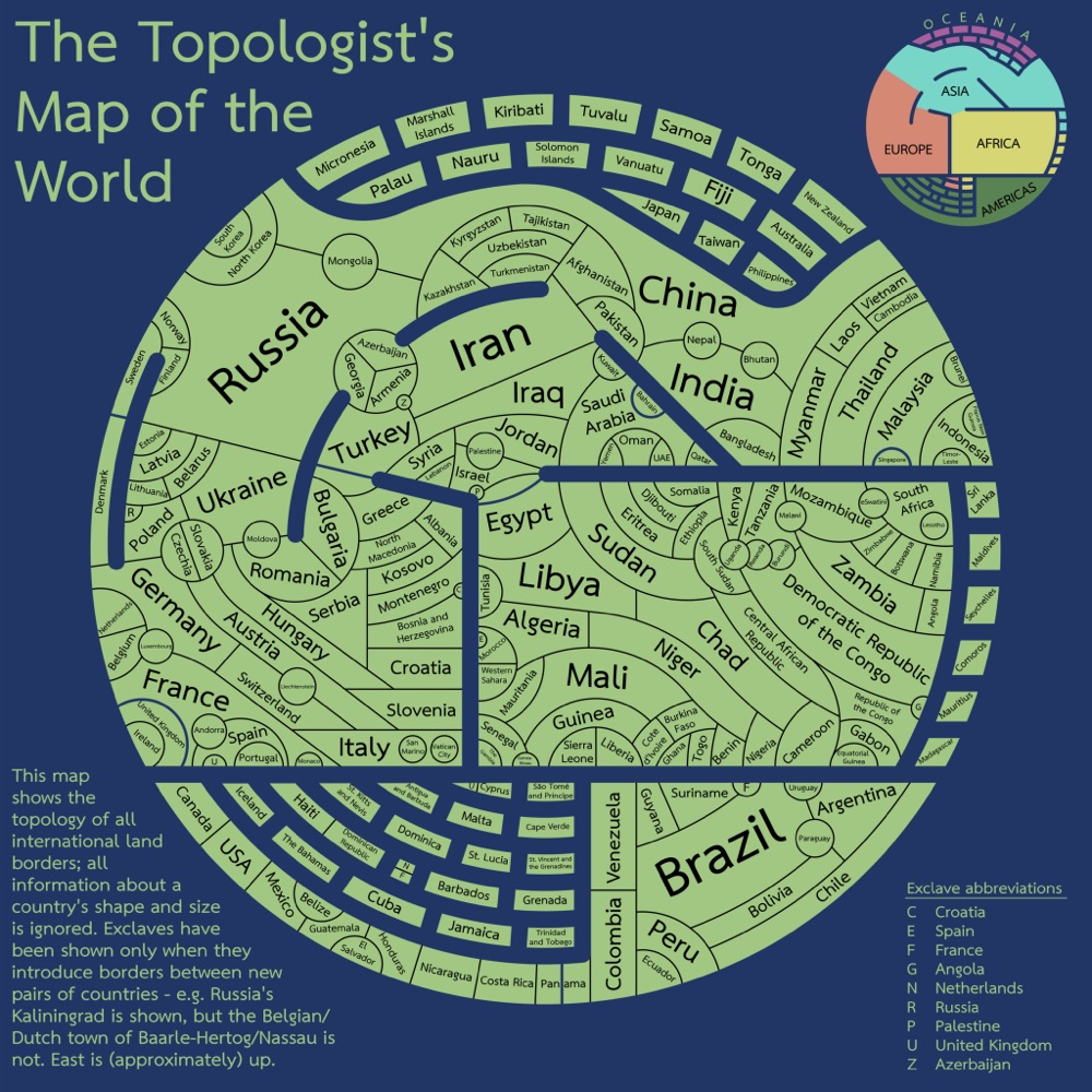 The Topologist's Map of the World