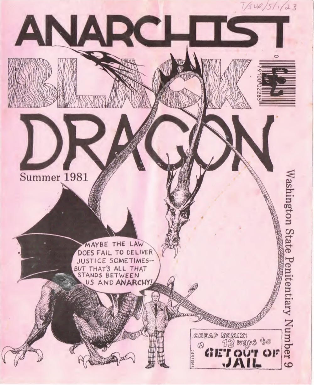 cover of the Anarchist Black Dragon, a prison newspaper