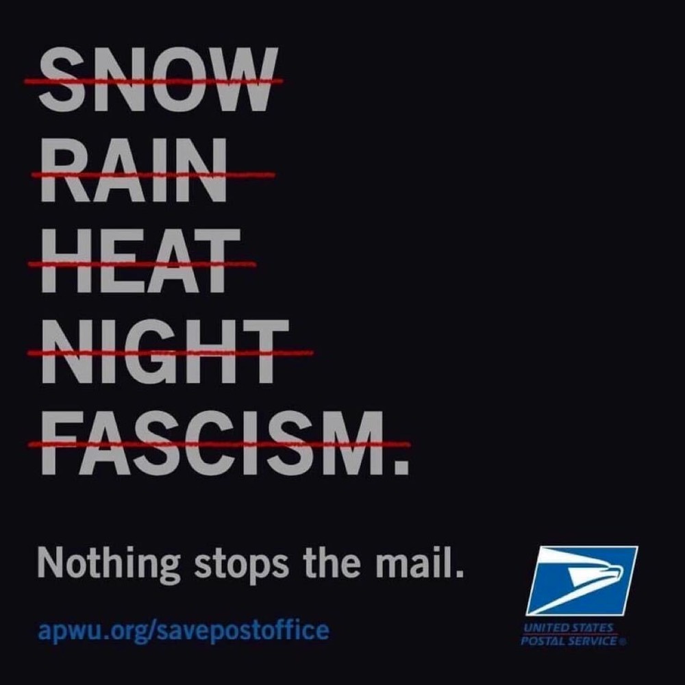 USPS Rain Snow Fascism