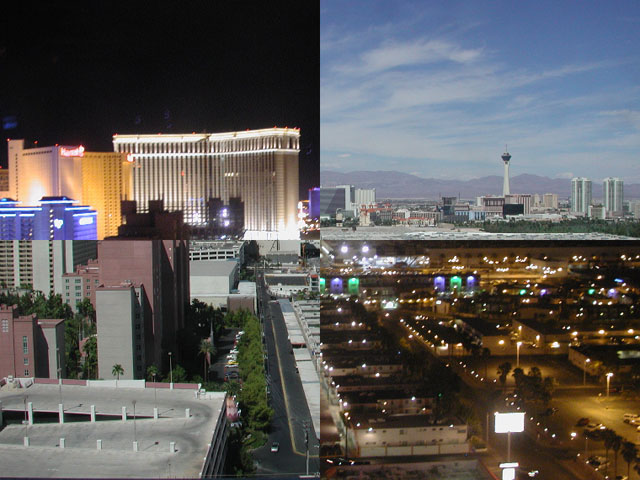 vegas in the day and vegas in the night